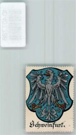 97421 W8720 Schweinfurt - Vignette Wappen Kaffee Hag 1920-1940 Adler