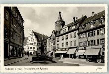 97318 W8710 Kitzingen - Marktplatz Marktbrunnen Rathaus Geschäft Karl Lang