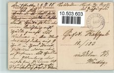 Blütenduft - Strauß Vergissmeinnicht sign MB AK Duftkarte 1908 Lithographie / Künstlerkarte