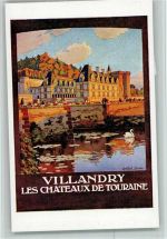 37510 Villandry Künstlerkarte Serie 1 Les Chateaux de la Loire - gute Erhaltung