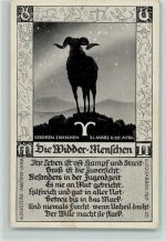 Die Widder Menschen AK Sternzeichen