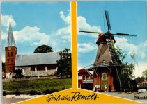 26670 W2912 Remels - Kirche Windmühle 2-Bildaufnahme