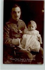 Liersch 7804 - Ernst August mit seinem jüngsten Sohn, sehr gute Erhaltung AK Adel Braunschweig Foto AK
