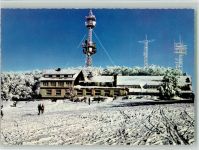 W6479 Hoherodskopf , Hess Berggasthof Hoherodskopf Funkmasten Winter Funk
