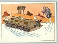 Verlag DDR Militärhandel - sign Barbara Henninger Militär Karikatur Künstlerkarte