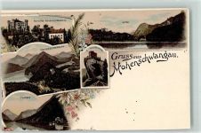 87645 W8959 Hohenschwangau Gebrauchsspuren Lithographie Schloß Hohenschwangau Plansee Alpsee Falkenstein