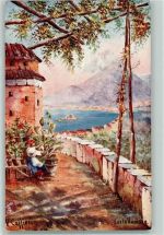 91014 Castellamare del Golfo Künstlerkarte Tuck`s Oilette Southern Italy sign.V. Caffieri