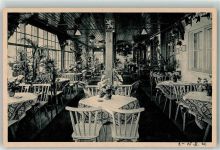 87561 W8980 Freibergsee - Waldhotel Große Glasveranda Emailleschild Löwenbräu