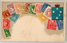 Briefmarkencollage Motiv Großbritannien Prägedruck