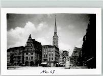 Neisse Nysa FOTO KEINE AK Paradeplatz mit Kämmereigebäude und Rathausturm Litfaßsäule