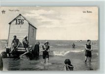 Heyst s/Mer Umkleidewagen und Bademode, gute Erhaltung Bademode 1916
