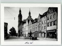 Neisse Nysa FOTO KEINE AK Tritonbrunnen mit Kreuzkirche