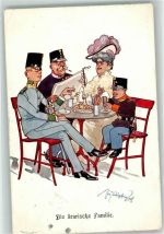 Judaika Die ärarische Familie Gedeckter Tisch Soldaten Uniform Schönpflug, F.