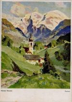 83486 W8243 Ramsau b. Berchtesgaden Künstlerkarte Teilansicht sign. Hanns Maurus