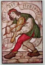 Musikant mit der Bratsche AK Schiestl