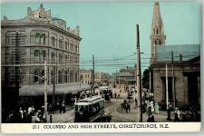 Christchurch Gebrauchsspuren Straßenbahn Colombo and High Street´s