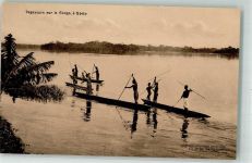 Kinshasa Léopoldville Foto AK Fischer auf dem Kongo
