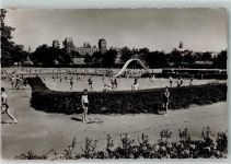 63739 W8750 Aschaffenburg Gebrauchsspuren Schwimmbad Schloss Foto AK