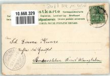 Verlag Schmidt Erfurt Kind Mädchen mit Veilchen Duftkarte 1901 Lithographie / Künstlerkarte