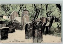 Prag Praha Grabmalgruppe Photochrom Nr. 49 Jüdischer Friedhof