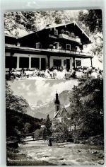 83486 W8243 Ramsau b. Berchtesgaden Foto AK Reiteralpe Gasthaus Kirche