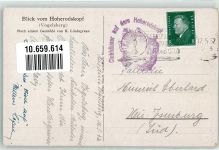 63679 W6479 Hoherodskopf , Hess 1932 Künstlerkarte Blick vom Hoherodskopf Gemälde sign. K.Lindegreen