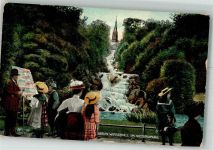 W1000 Berlin Mitte Verkauf von Postkarten am Wasserfall Serie Weltstadtbild aus Berlin Nr. 154 AK - Geschichte