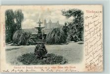 01100 Viterbo - Giardino del Palazzo Municipale con la veduta Chiesa della Trinita