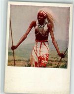 Aus den Missionen der Weißen Väter in Afrika , junger Tänzer der Jugend Urundis Afrikan. Volkstyp