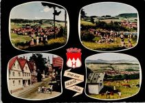 36115 W6414 Hilders - Gesamtansicht Freibad Kühe Ortsansicht 4-Bildaufnahme Wappen