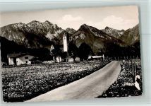 87645 W8959 Waltenhofen - Ortsansicht mit Schlicke Vilser Kegel Sebenspitze