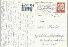 1965 AK Briefe mit Herz - Briefkasten