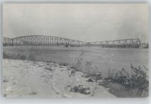 Privatfoto - Eisenbahnbrücke zerstört - WK I - Mazedonien Trümmerort Foto AK