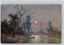 Künstlerkarte - Angeln im See - Angeln