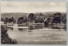 Ruhrpartie mit Kruppsche Bootshaus in Essen - Trinks Foto AK Krupp 1926