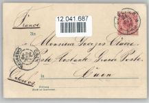 Glamour Frau mit Pelzstola bekommt einen Handkuss - Soldatenliebe Uniform 1899