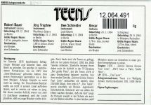 Teens Bravo Autogrammkarte Musikgruppe
