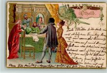 Othello Szene schöne litho 1906 AK Shakespeare Prägedruck