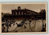 Lille La Gare - viele Autos ca 1937 AK Bahnhof