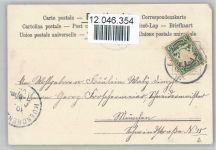 Frauen Porträt - Blumen im Haar Glitzer 1901 AK mit Glitzer