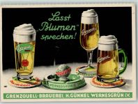 Grenzquell Pilsner - Biergläser Werbung Bier