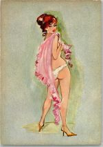 dssous und Neglige Pin Up Künstlerkarte