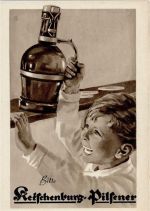 Ketschenburg Pilsener - Junge greift zur Bierflasche Werbung Bier