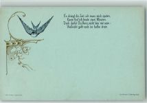 Bormann Verlag - Gedicht 1898 AK Schwalbe