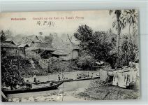 Weltevreden Wohlzufrieden 1911 - Gezicht op de Kali by Tanah Abang Boote