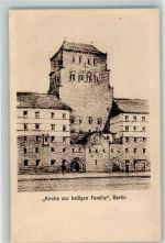 10115 O1020 Prenzlauer Berg Künstlerkarte Kirche zur heiligen Familie Zeichnung