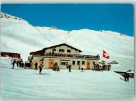 Celerina/Schlarigna Bergrestaurant Marguns-Celerina im Skigebiet Marguns Trais Fluors Corviglia Skifahrer Skilift Ski