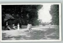 Spieler auf dem Tennisplatz ca 1920 AK Tennis