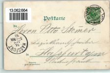 Neueste Mondscheinkarte Nr. 740 AK Mann hat eine Glatze Bürger Bruno 1898 Lithographie / Mondschein