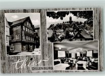 35683 W6340 Dillenburg - Hotel Thier mit Innenansicht ca 1959 Foto AK